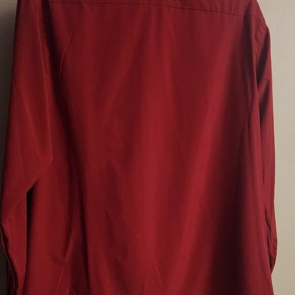 Rich Red Haggar Slim Fit Smart wash Button down - Picture 6 of 10